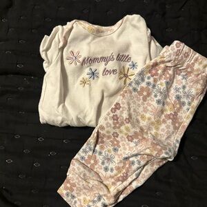 Floral Kids Set - Cream and Pink